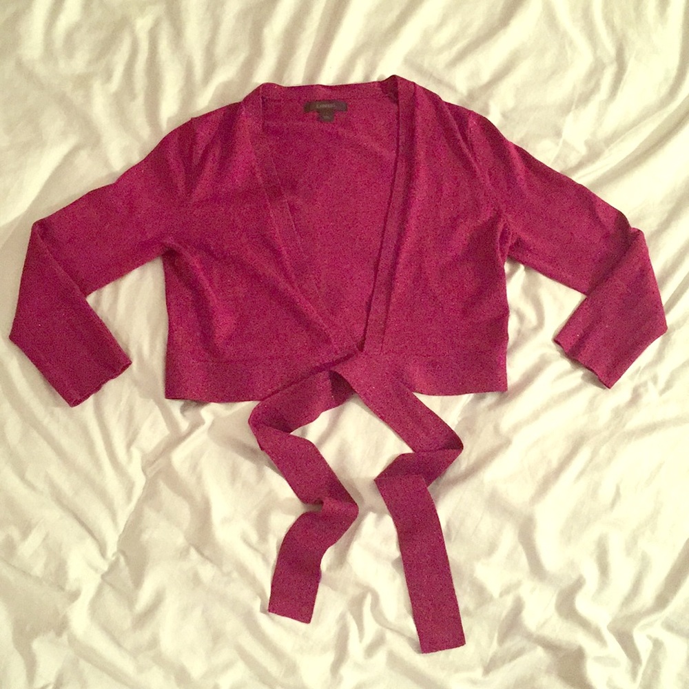 Express Cropped Tie Cardigan